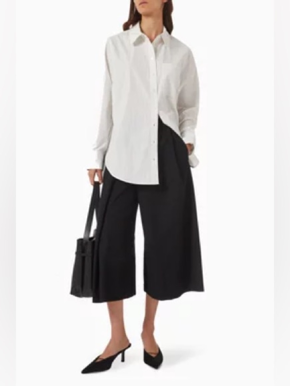 COS Tailored Pinstripe Shirt in Pima Cotton in white - Picture 3 of 13